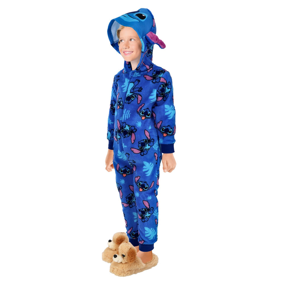 Onesie lilo & stitch blauw maat 110-116