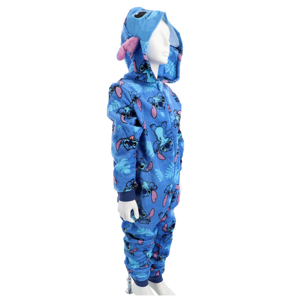 Onesie lilo & stitch blauw maat 110-116