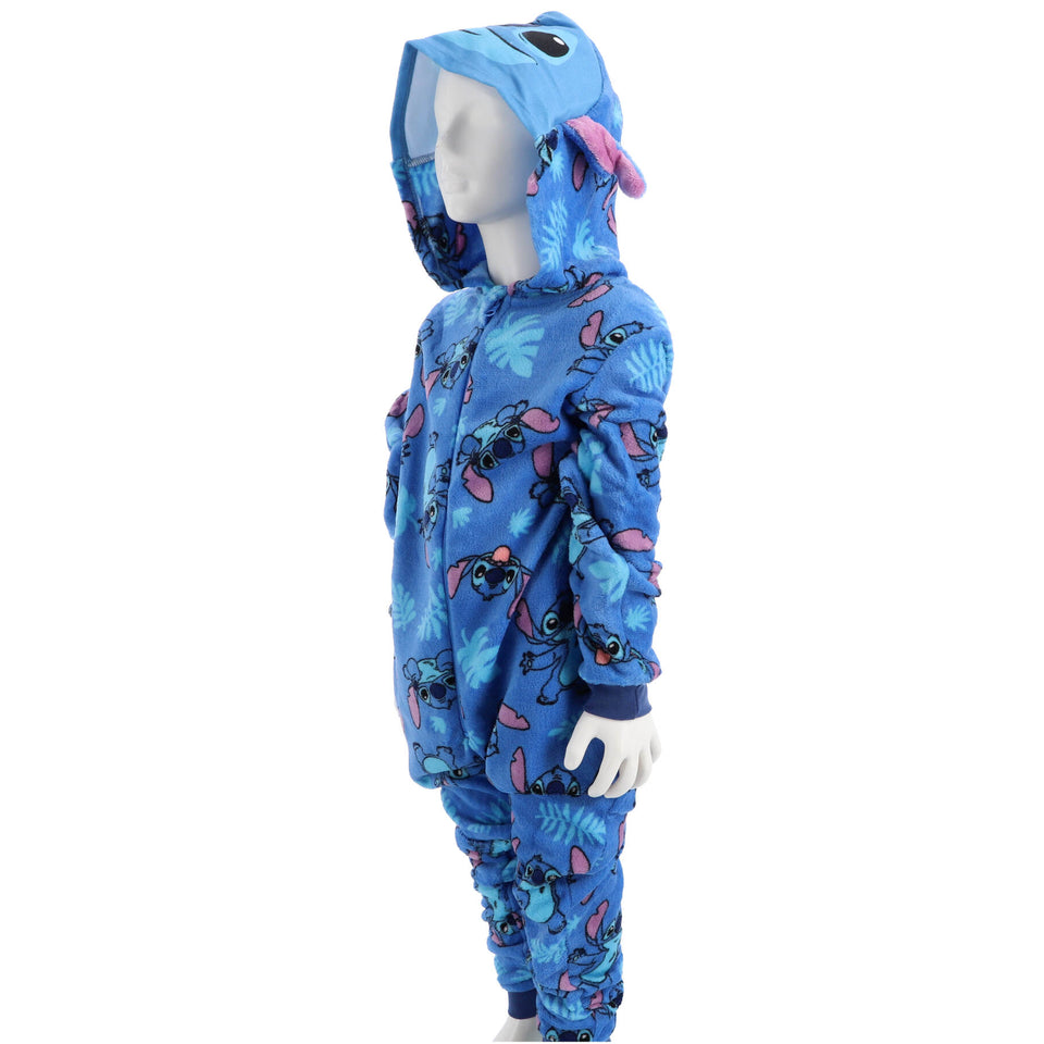 Onesie lilo & stitch blauw maat 110-116