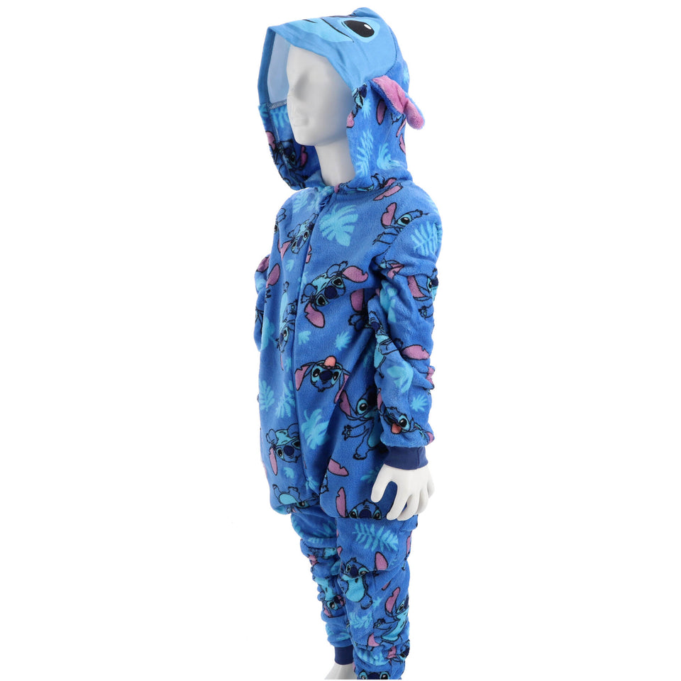 Onesie lilo & stitch blauw maat 122-128