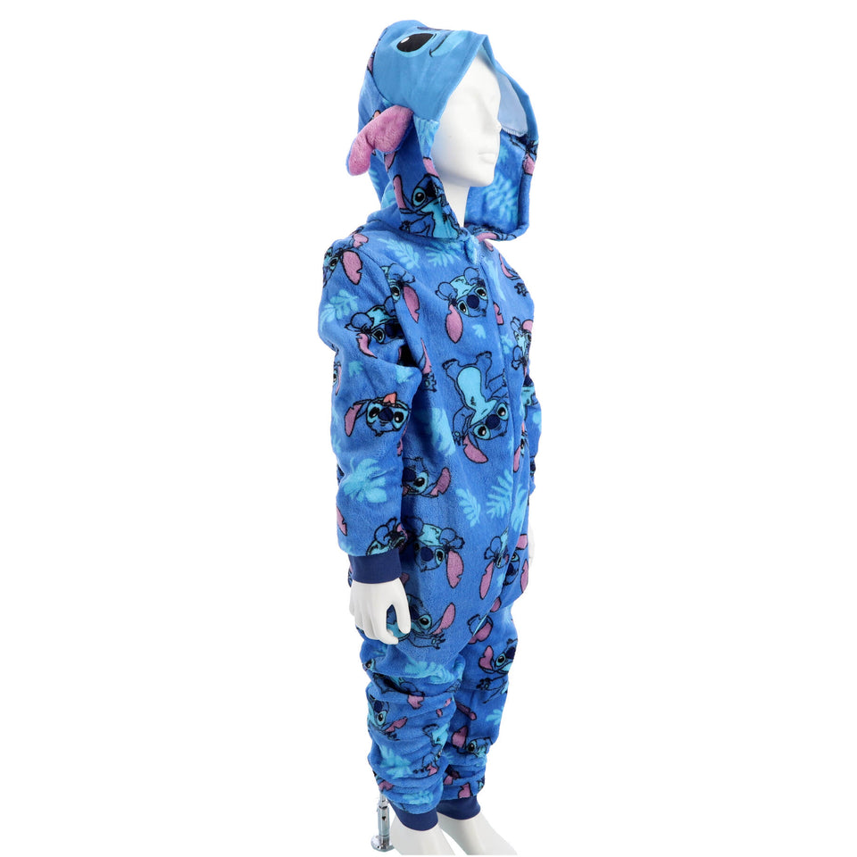 Onesie lilo & stitch blauw maat 122-128