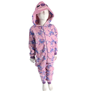 Onesie lilo & stitch roze maat 98-104