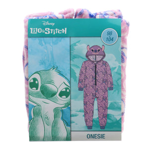 Onesie lilo & stitch roze maat 98-104