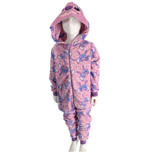 Onesie lilo & stitch roze maat 110-116