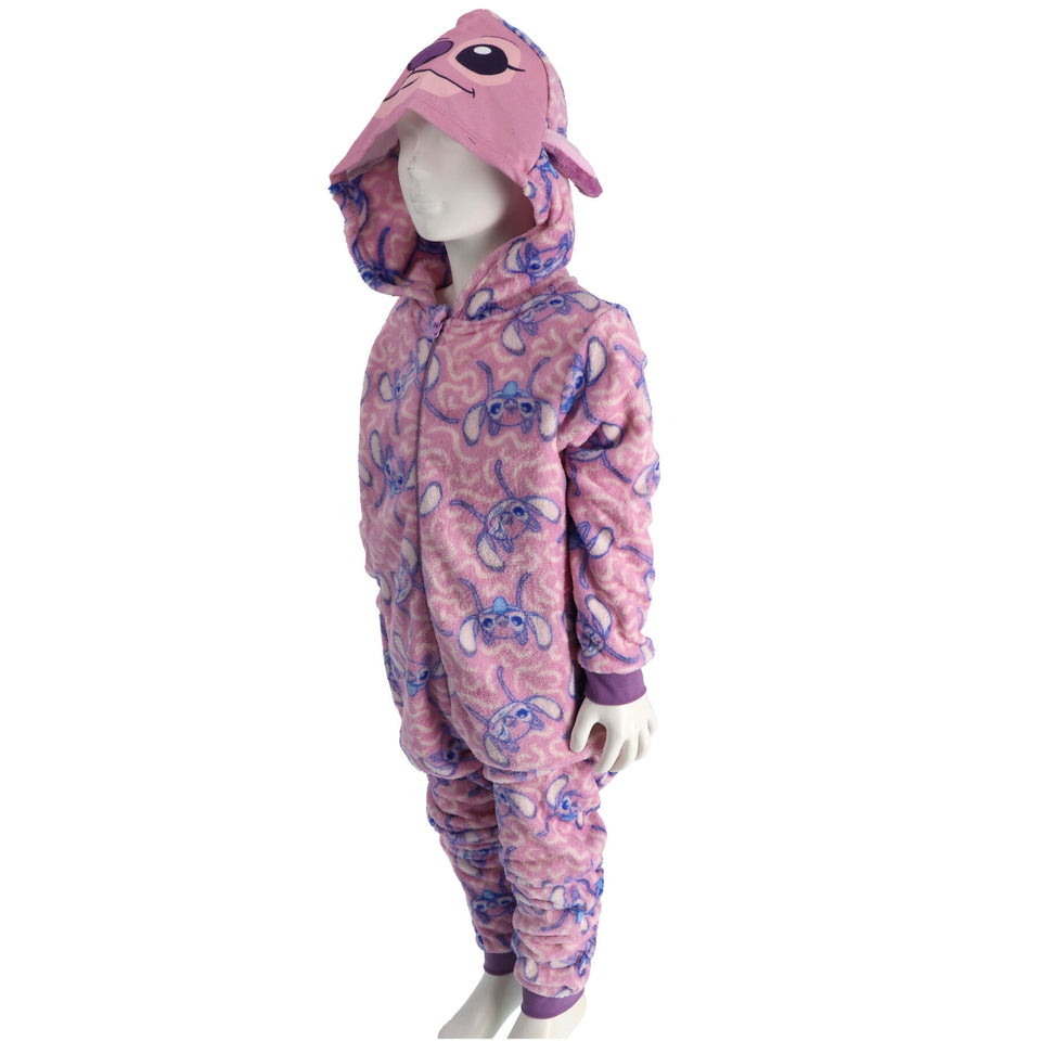 Onesie lilo & stitch roze maat 110-116