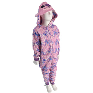 Onesie lilo & stitch roze maat 110-116