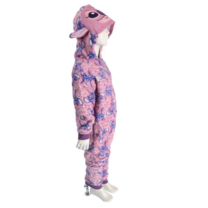 Onesie lilo & stitch roze maat 110-116