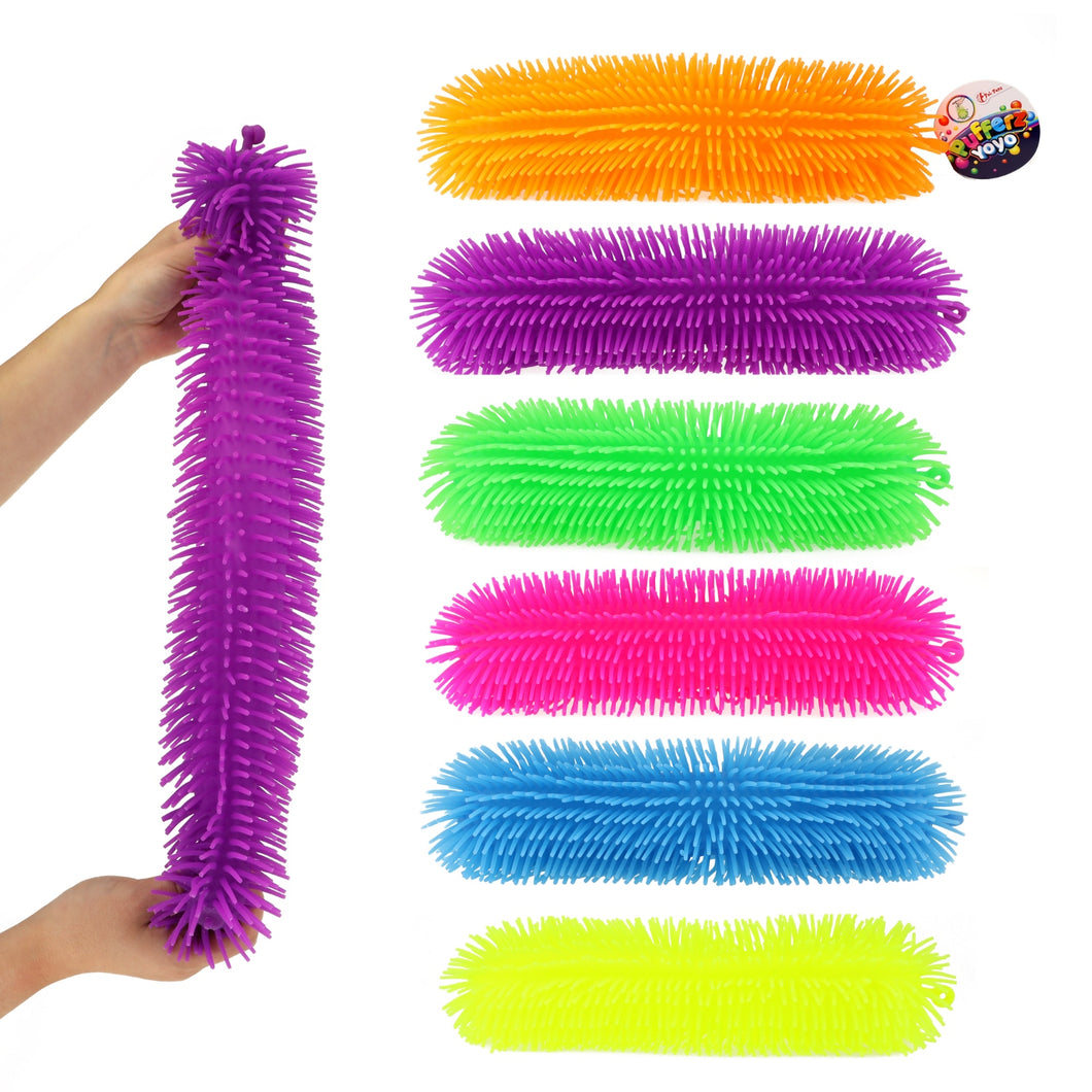 Worm fluffy 33 cm 6 assorti