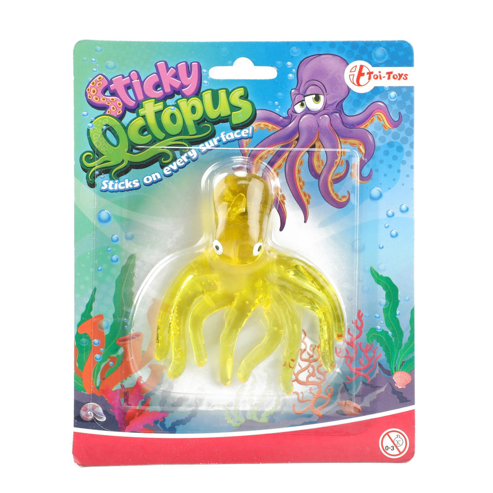 Raamkruiper Sticky octopus 4 assorti