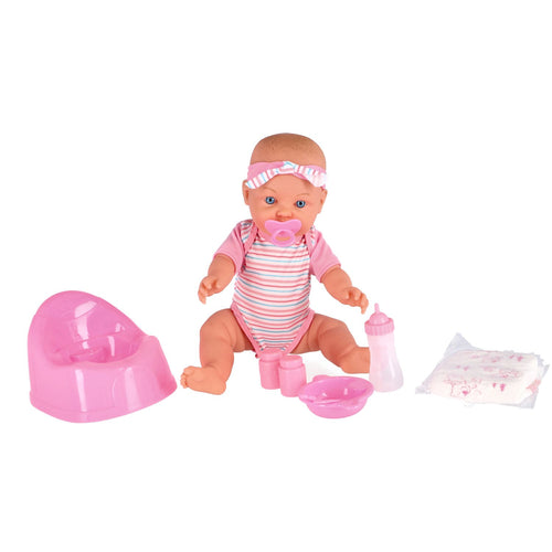 Pop 43 Cm Drink & Plas Met 9 Accessoires Dolls Room