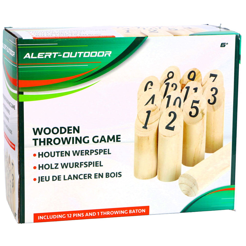 Alert Outdoor Houten Werpspel Met Handig Opbergnet