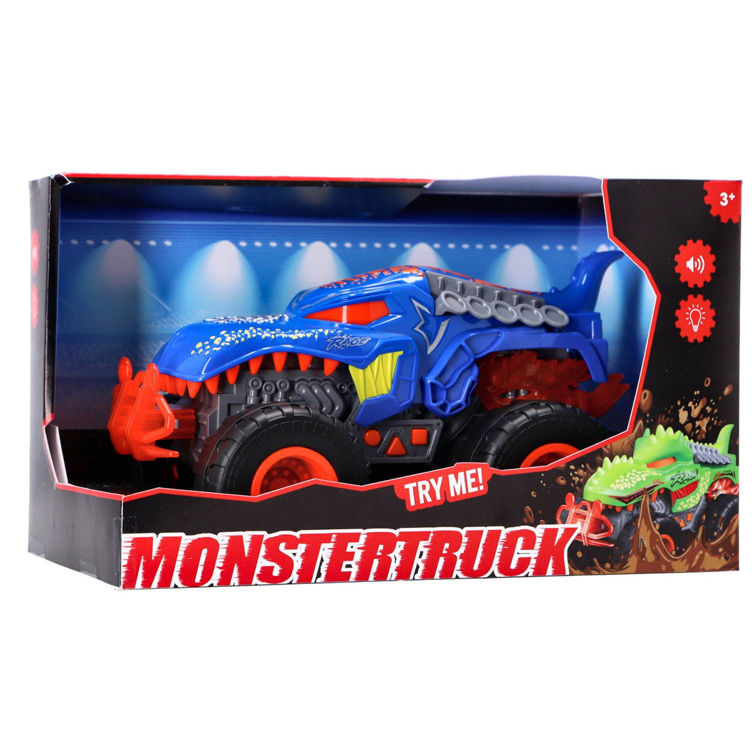 Monstertruck dino groen met licht en geluid