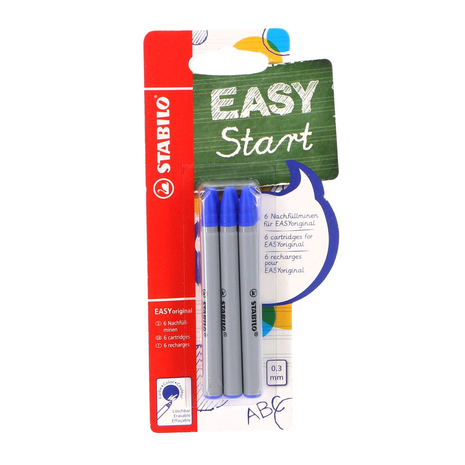 Stabilo Easy Original Refill Blauw 6 Stuks