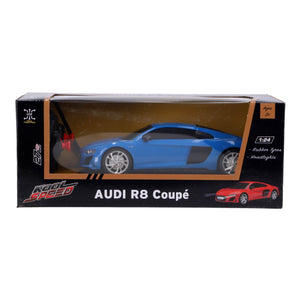 Radiografisch bestuurbare auto audi 1:24 r8 coupé  blauw