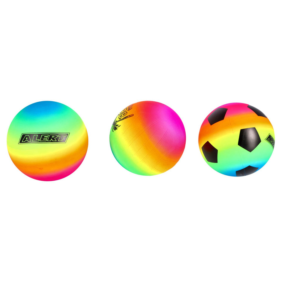 Alert Sport Minivoetbal 15 cm PVC Regenboog (3 Stuks)