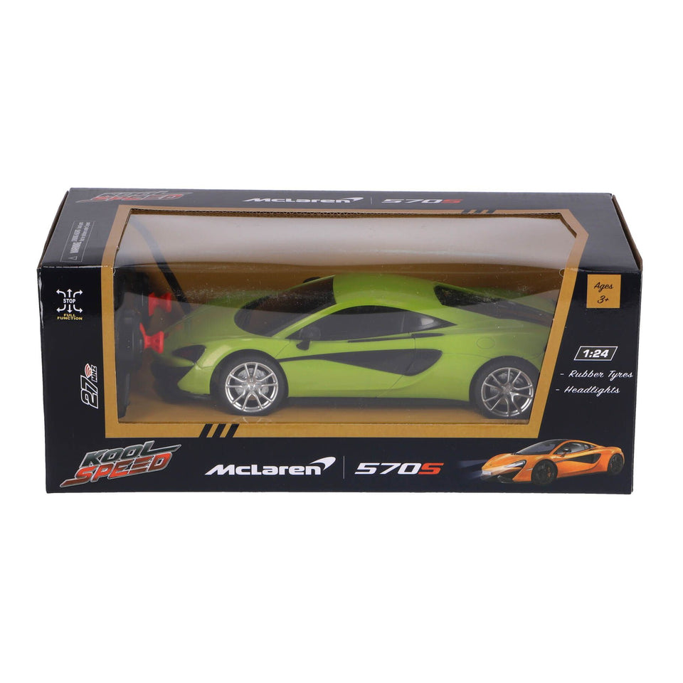 Radiografisch bestuurbare auto Mclaren 1:24 570s neon groen